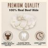 imageCadet Premium Grade Beef Hide for Dogs Long Lasting Rawhide Donut Bone Single Ingredient Dog Chews 8 Inch 1 Count