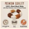 imageCadet Gourmet TripleFlavored Ring  Beef Hide Kabob Dog Treats  Healthy ampamp Natural Chicken Liver ampamp Sweet Potato Dog Treats for Dogs Over 30 lbs 2 Count67 Ounce Pack of 1