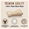 imageCadet Premium Grade Beef Hide Dog Chews 4quot5quot LongLasting Knotted Rawhide Bones SingleIngredient Natural Flavor 1 Pound