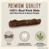 imageCadet Gourmet Triple Chews LongLasting Pork Hide Sticks with Sweet Potato and Chicken Healthy Dog Treats for Small ampamp Large Dogs 6 CountDuck