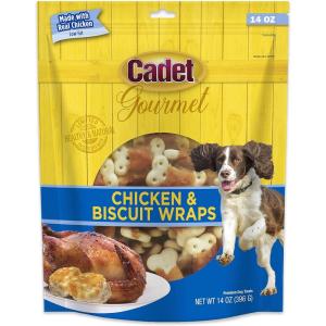 imageCadet Gourmet Sweet Potato ampamp Chicken Wraps LimitedIngredient Dog Chews Healthy and Natural Training Treats for Small and Large Dogs 14 ozChicken