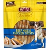 image:imageCadet Gourmet Beef Hide amp Chicken Twists Dog Chew Sticks 100 Count 5  100 real beef hide with chicken treats for small amp large dogs gourmet beef rawhide chew sticks natural chews for dogsChicken