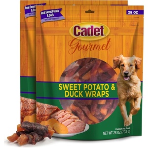 image:imageCadet Gourmet Sweet Potato amp Chicken Wraps LimitedIngredient Dog Chews Healthy and Natural Training Treats for Small and Large Dogs 56 Ounce